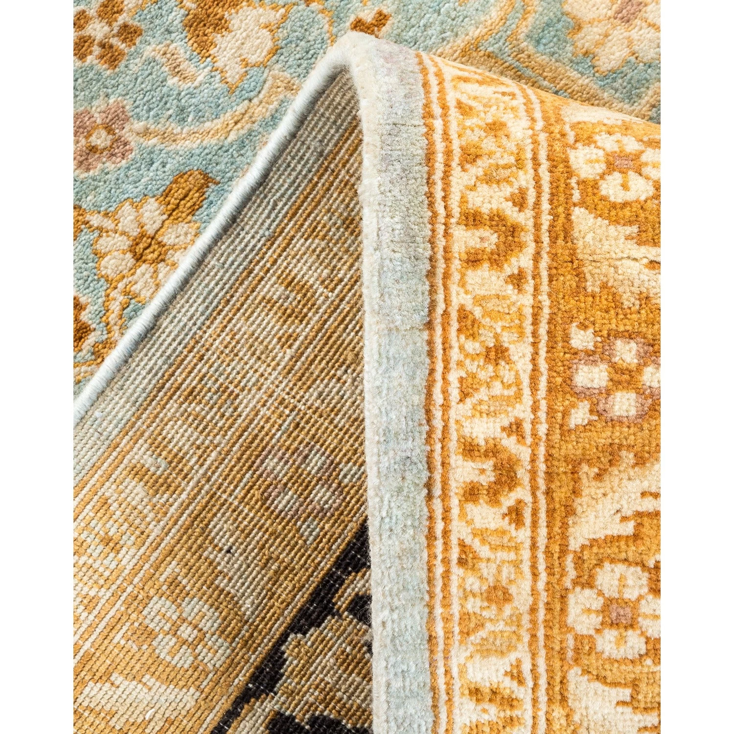Blue Traditional Wool Rug - 6' X 7'9" 8 Blue Traditional Wool Rug - 6' X 7'9" - Image 6