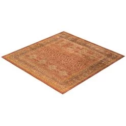 Orange Traditional Wool Rug - 8'3" X 8'4" 17 Orange Traditional Wool Rug - 8'3" X 8'4" -Home Comprehensive Shop 2009850 8