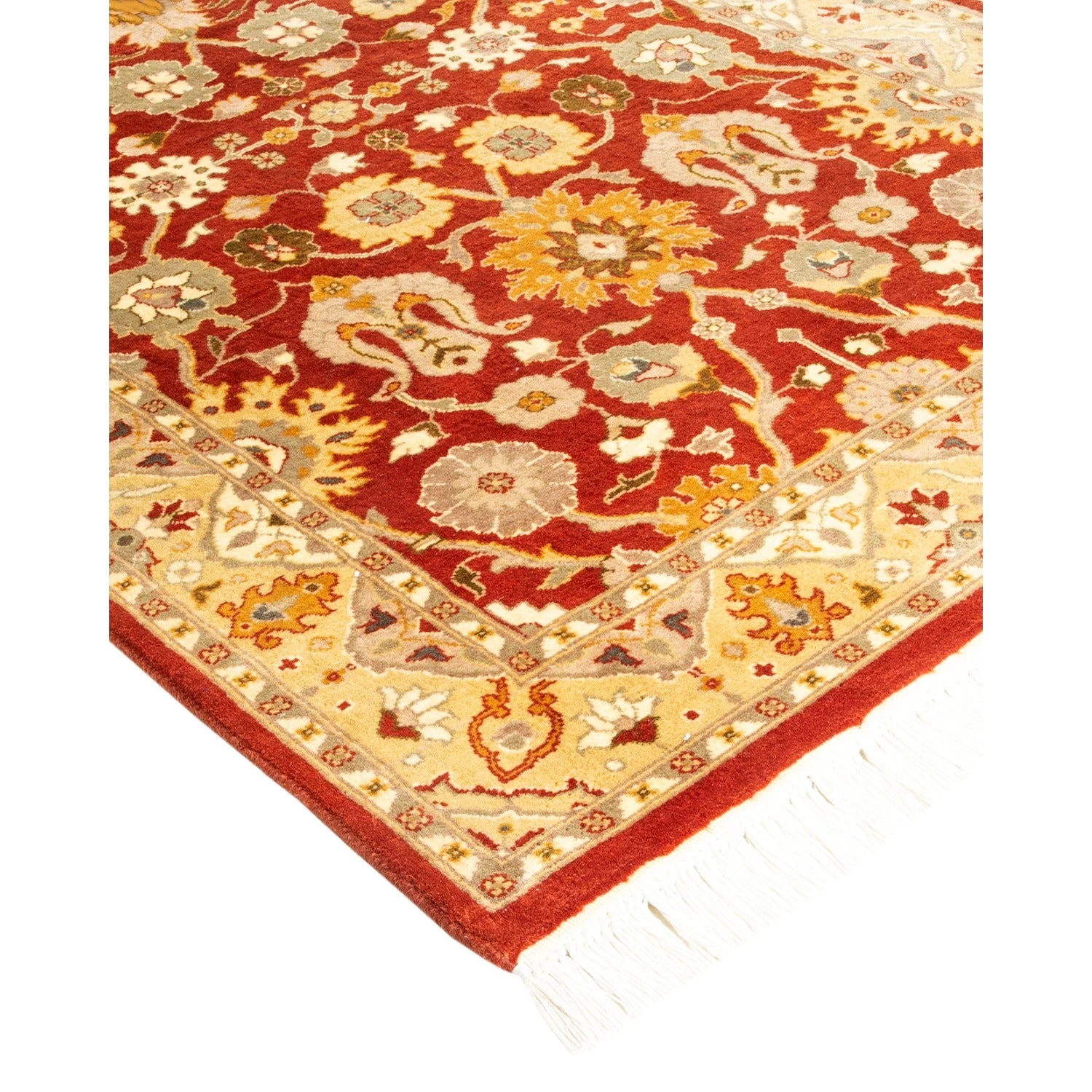 Orange Traditional Wool Runner - 2'6" X 10'2" 4 Orange Traditional Wool Runner - 2'6" X 10'2" - Image 2