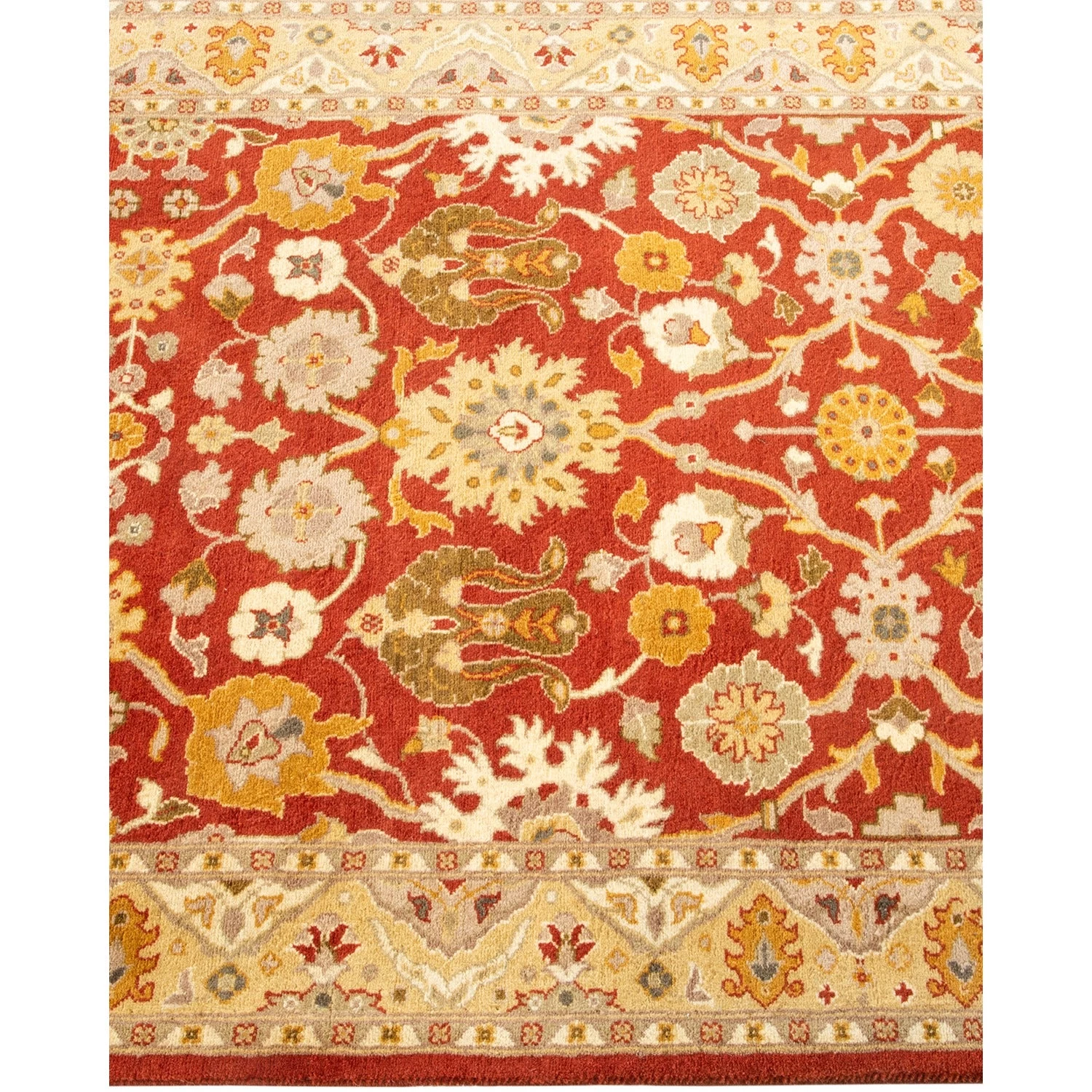 Orange Traditional Wool Runner - 2'6" X 10'2" 6 Orange Traditional Wool Runner - 2'6" X 10'2" - Image 4