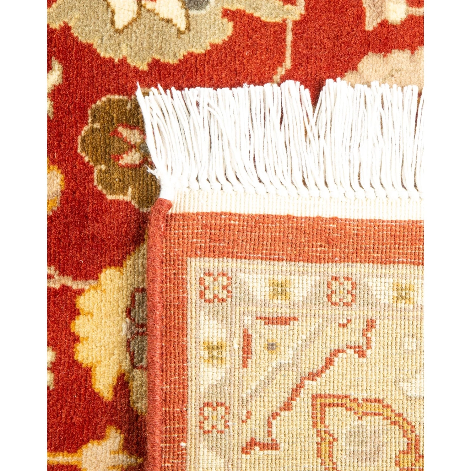 Orange Traditional Wool Runner - 2'6" X 10'2" 7 Orange Traditional Wool Runner - 2'6" X 10'2" - Image 5