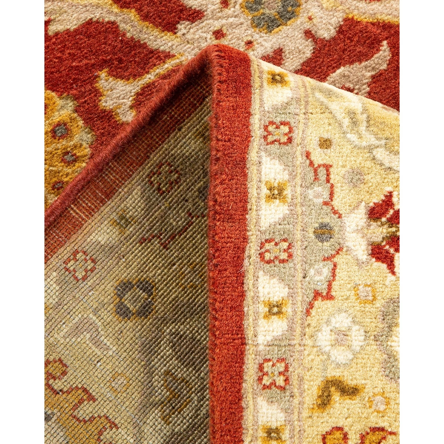 Orange Traditional Wool Runner - 2'6" X 10'2" 8 Orange Traditional Wool Runner - 2'6" X 10'2" - Image 6