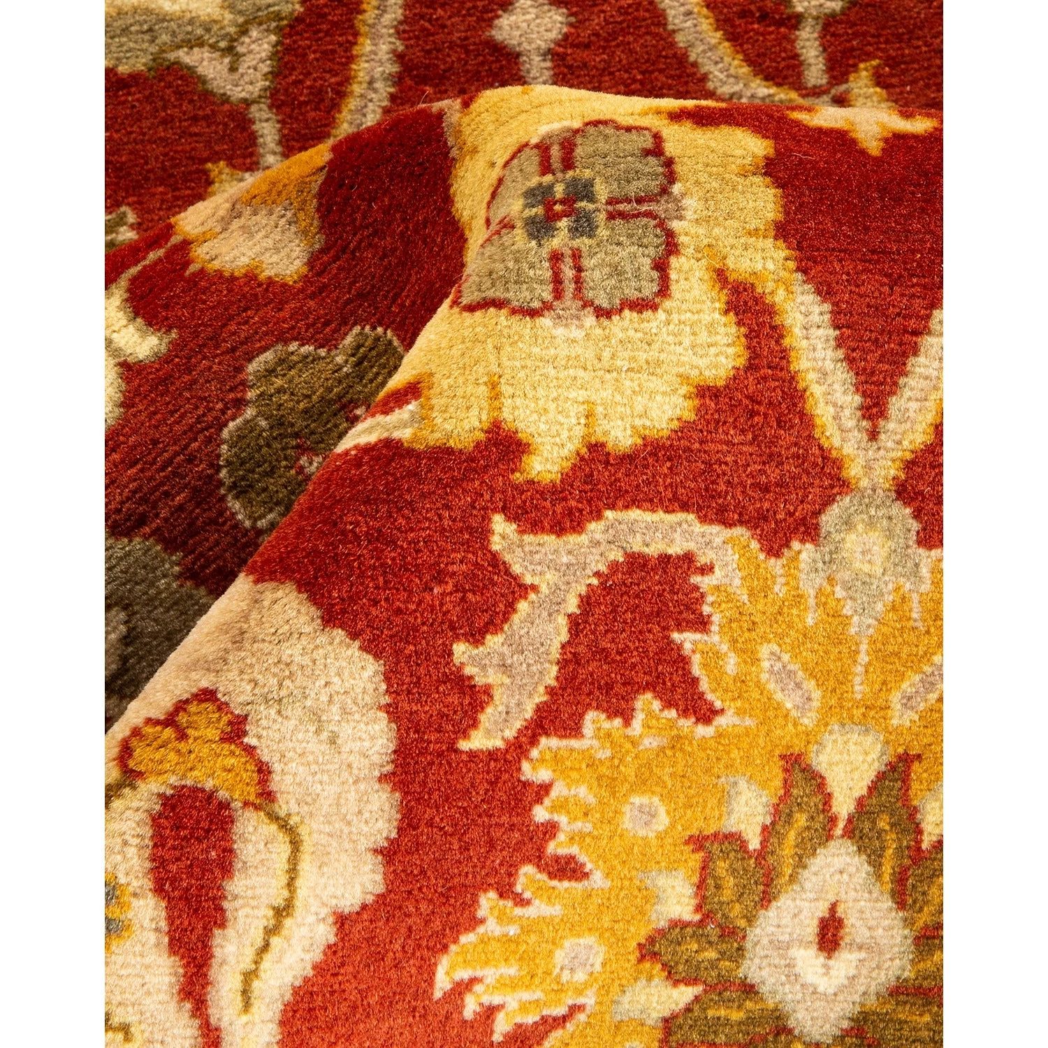 Orange Traditional Wool Runner - 2'6" X 10'2" 9 Orange Traditional Wool Runner - 2'6" X 10'2" - Image 7