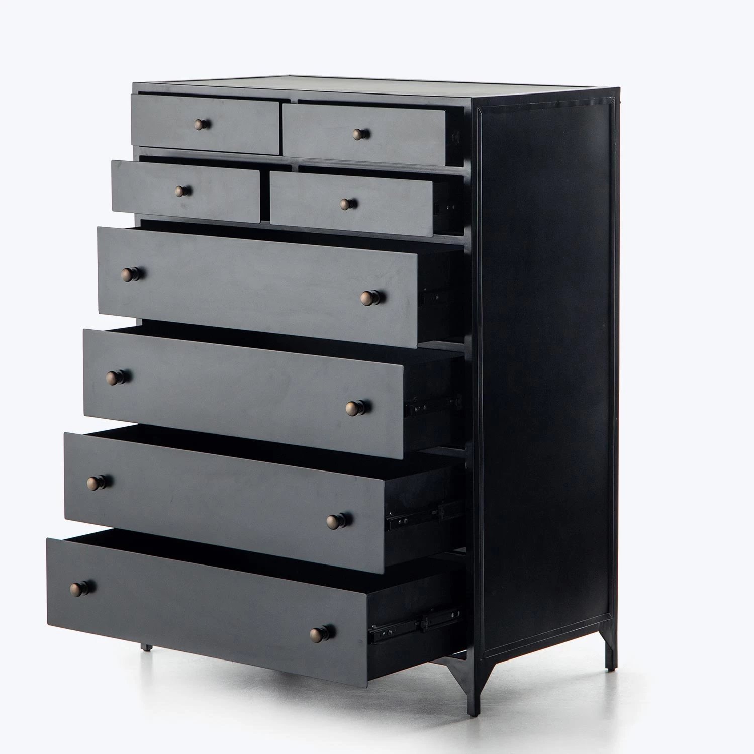 Black Metal Tall Dresser 4 Black Metal Tall Dresser - Image 2