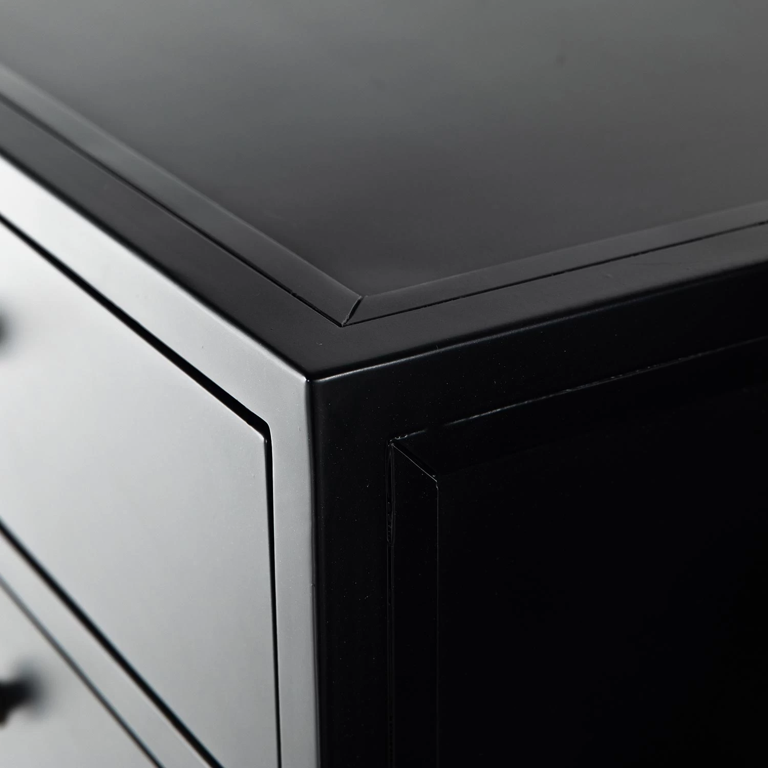 Black Metal Tall Dresser 6 Black Metal Tall Dresser - Image 4