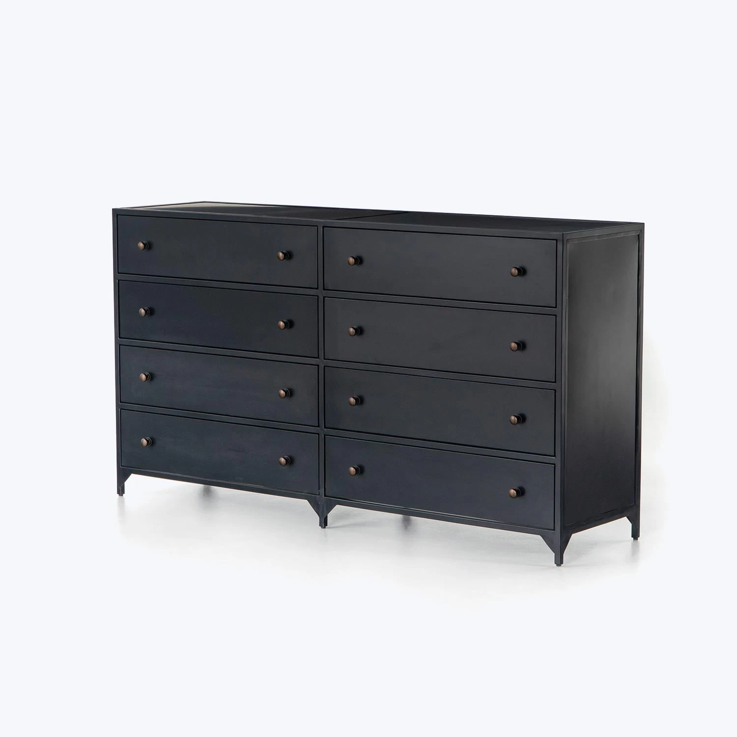 Black Metal 8-Drawer Dresser 3 Black Metal 8-Drawer Dresser
