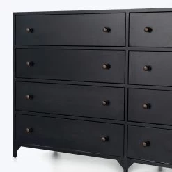 Black Metal 8-Drawer Dresser 12 Black Metal 8-Drawer Dresser -Home Comprehensive Shop 2011607 4
