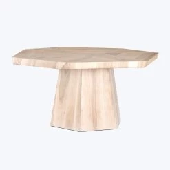 Hexagon Wooden Dining Table