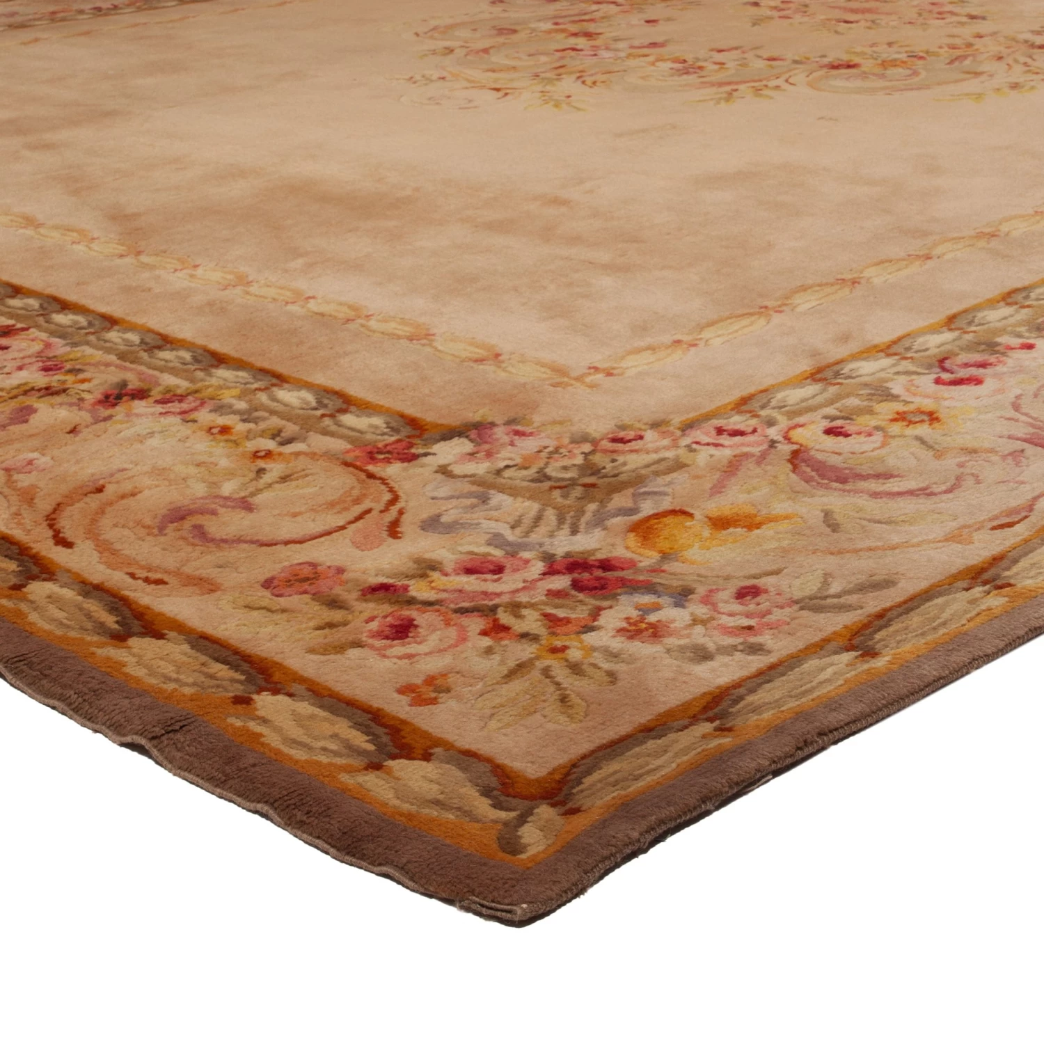 Gold Antique Traditional Wool Rug - 12'x 17'6" 10 Gold Antique Traditional Wool Rug - 12'x 17'6" - Image 8