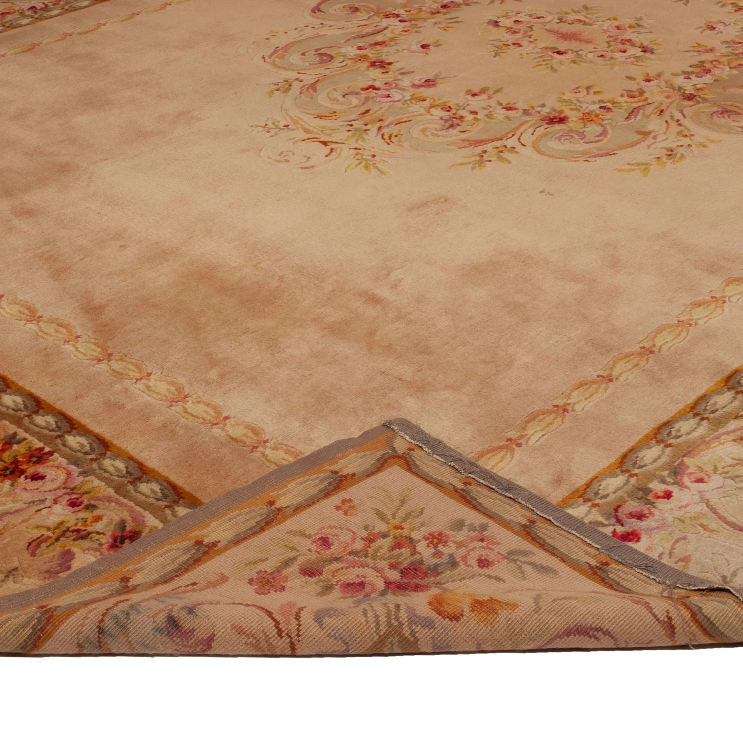 Gold Antique Traditional Wool Rug - 12'x 17'6" 11 Gold Antique Traditional Wool Rug - 12'x 17'6" - Image 9