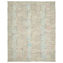 Beige Flatweave Wool Cotton Blend Rug - 11'8" X 15'9"