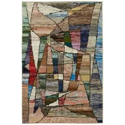 Multicolored Moroccan Wool Cotton Blend Rug - 8'3" X 12'7"