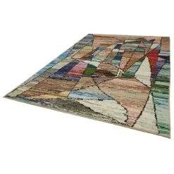 Multicolored Moroccan Wool Cotton Blend Rug - 8'3" X 12'7" -Home Comprehensive Shop 2011902 3