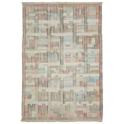 Multicolored Flatweave Wool Cotton Blend Rug - 9'8" X 14'7"
