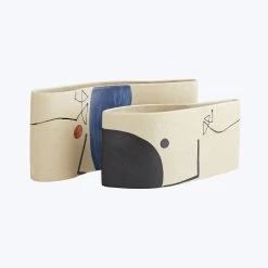 Hand-Painted Abstract Vases, Set Of 2