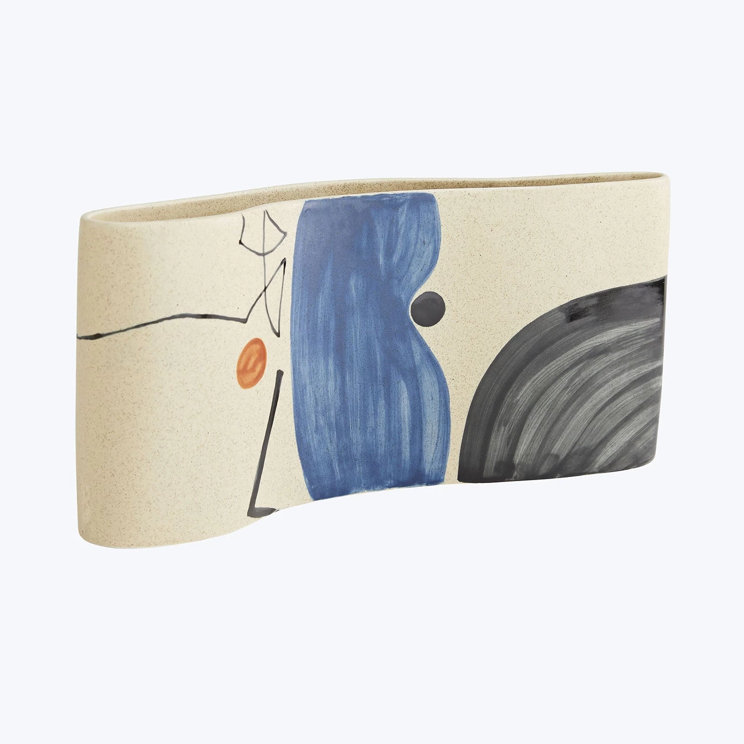 Hand-Painted Abstract Vases, Set Of 2 4 Hand-Painted Abstract Vases, Set Of 2 - Image 2