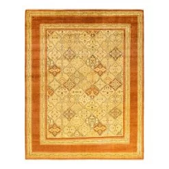 Brown Traditional Wool Rug - 8'1" X 10'1"