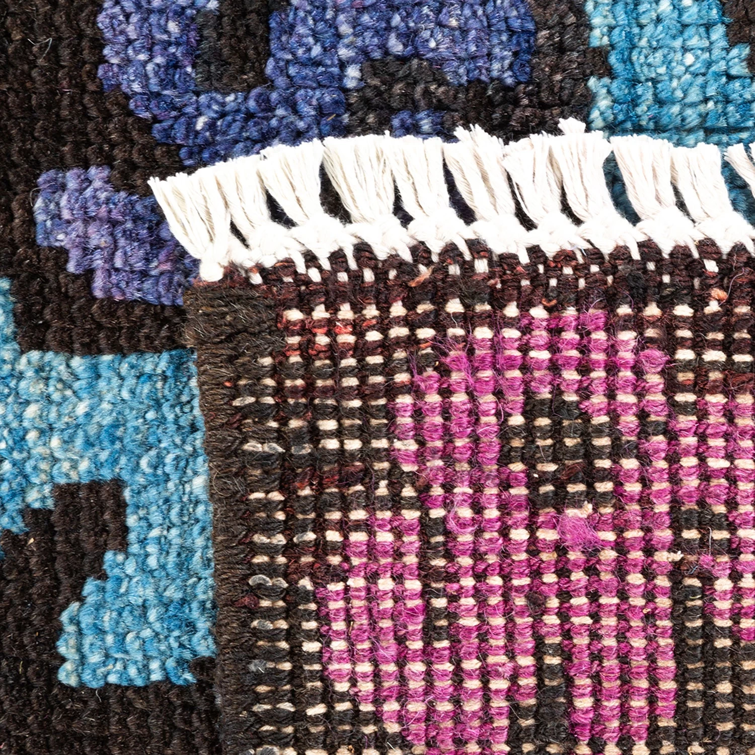 Purple Transitional Wool Rug - 6'5" X 9'1" 8 Purple Transitional Wool Rug - 6'5" X 9'1" - Image 6