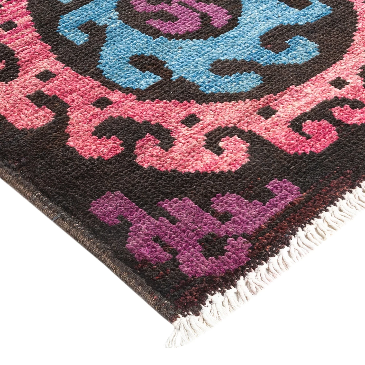 Purple Transitional Wool Rug - 6'5" X 9'1" 4 Purple Transitional Wool Rug - 6'5" X 9'1" - Image 2