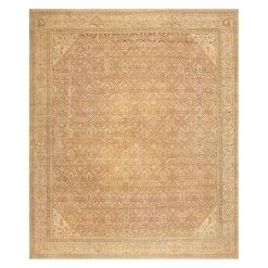 Cream Antique Indian Amritsar Rug - 12'6" X 14'10"