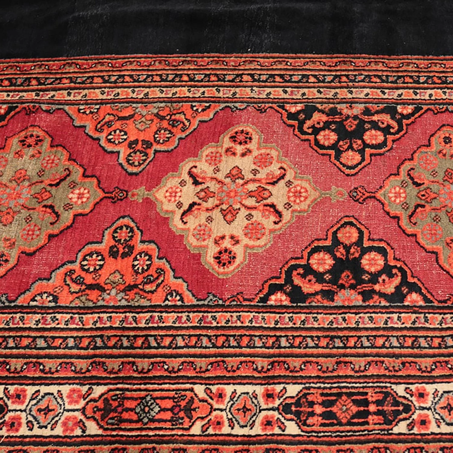 Red Antique Persian Khorassan Rug - 11'9" X 16'3" 5 Red Antique Persian Khorassan Rug - 11'9" X 16'3" - Image 3