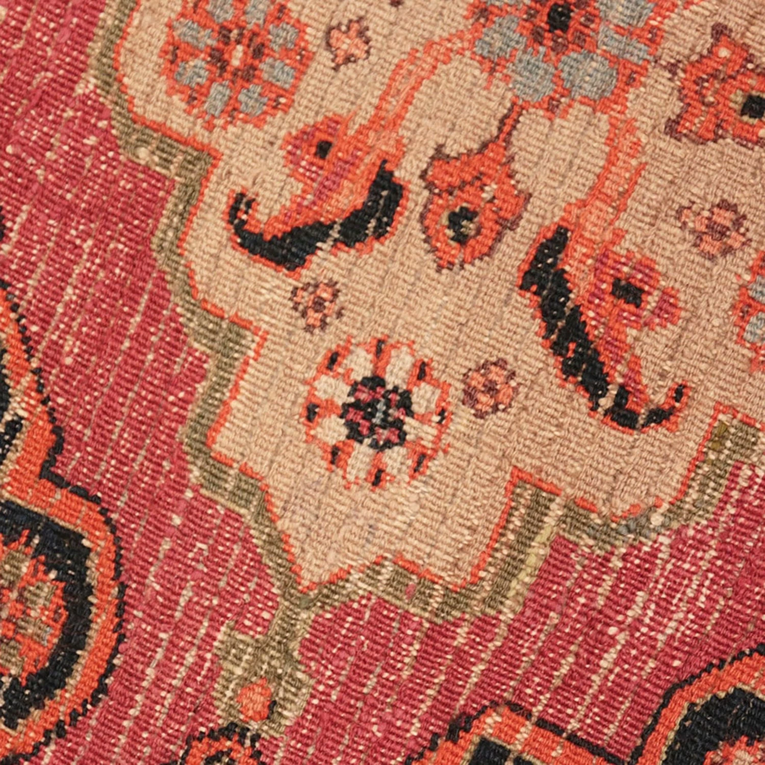 Red Antique Persian Khorassan Rug - 11'9" X 16'3" 10 Red Antique Persian Khorassan Rug - 11'9" X 16'3" - Image 8
