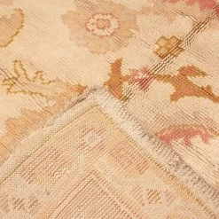 Beige And Pink Antique Turkish Oushak Rug - 15'0" X 18'6" 14 Beige And Pink Antique Turkish Oushak Rug - 15'0" X 18'6" -Home Comprehensive Shop 2013753 4