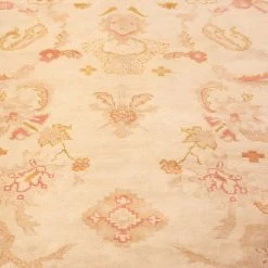Beige And Pink Antique Turkish Oushak Rug - 15'0" X 18'6" 16 Beige And Pink Antique Turkish Oushak Rug - 15'0" X 18'6" -Home Comprehensive Shop 2013753 6