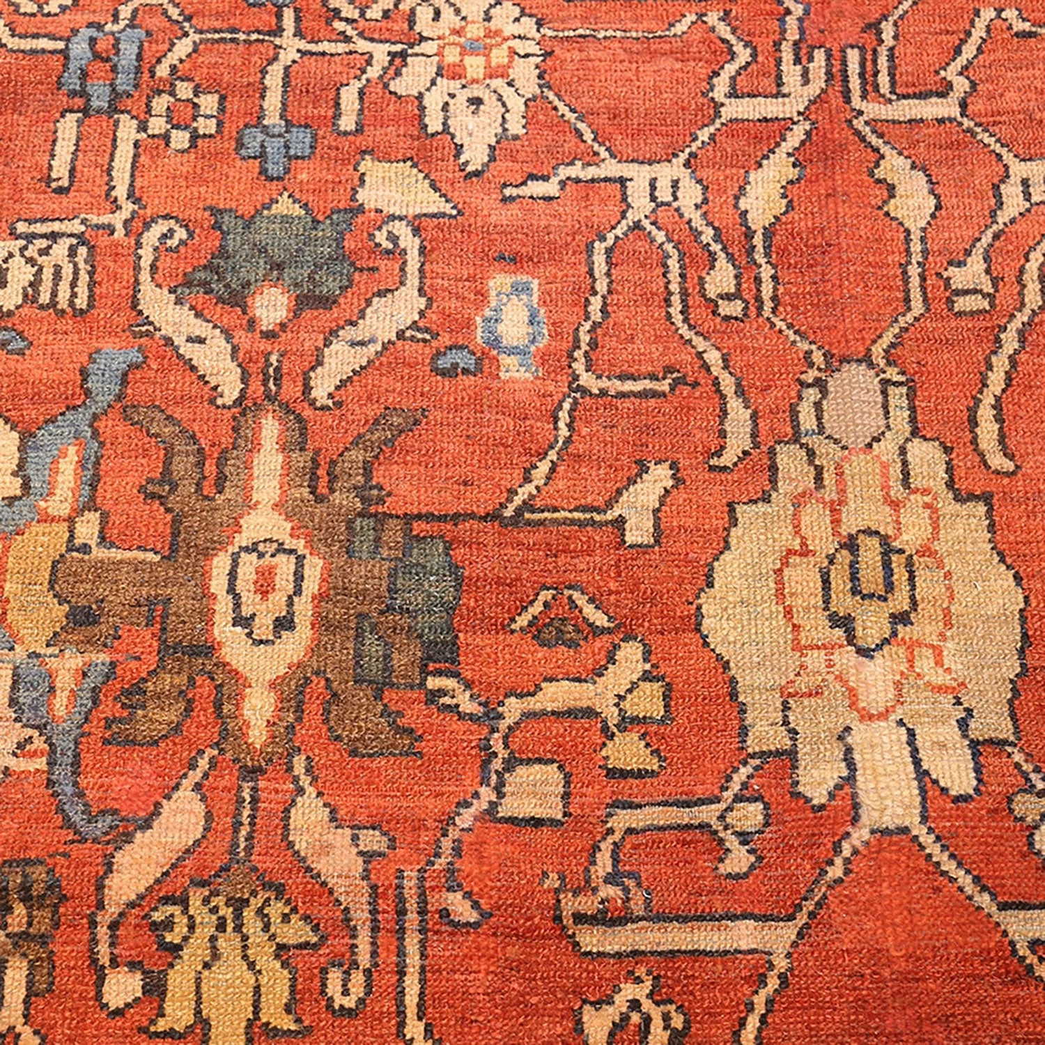 Red Antique Persian Sultanabad Rug - 13'6" X 23'0" 10 Red Antique Persian Sultanabad Rug - 13'6" X 23'0" - Image 8