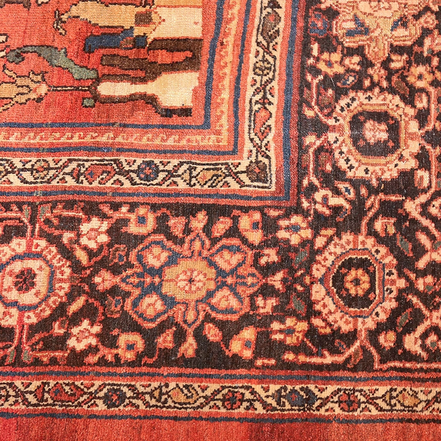 Red Antique Persian Sultanabad Rug - 13'6" X 23'0" 11 Red Antique Persian Sultanabad Rug - 13'6" X 23'0" - Image 9