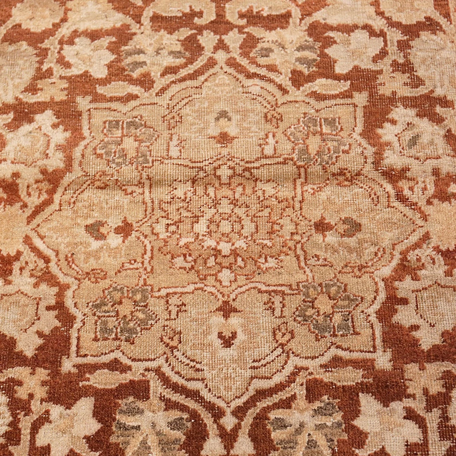 Gold Antique Indian Amritsar Rug - 4'0" X 7'2" 7 Gold Antique Indian Amritsar Rug - 4'0" X 7'2" - Image 5