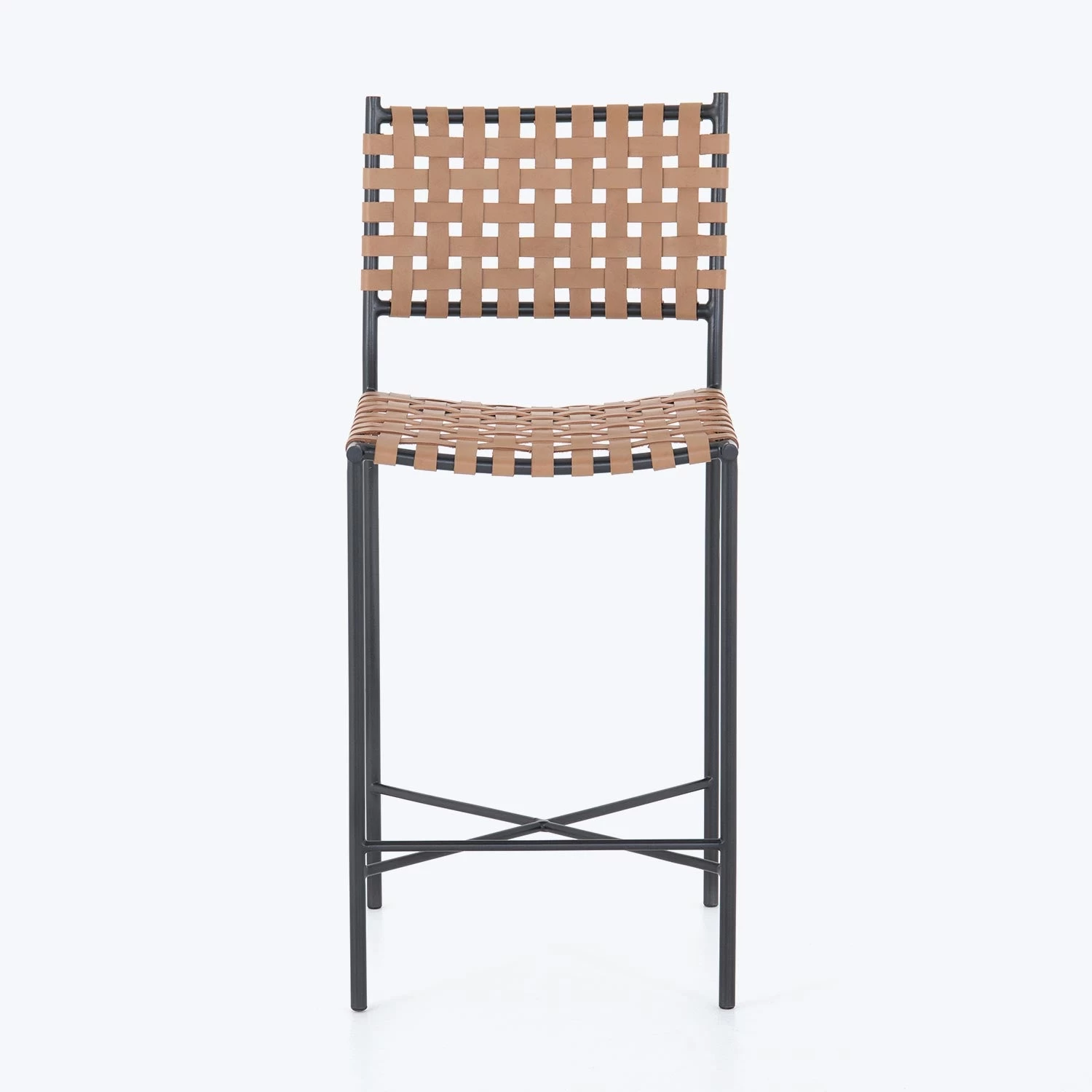 Woven Leather Counter Stool 3 Woven Leather Counter Stool