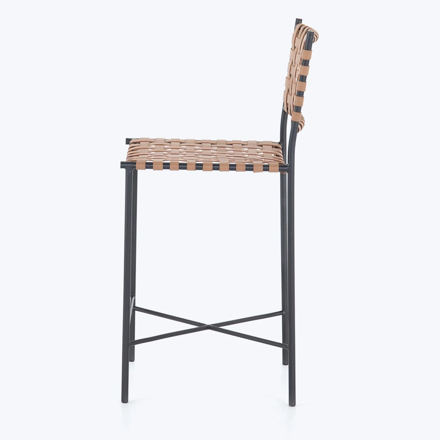 Woven Leather Counter Stool 4 Woven Leather Counter Stool - Image 2