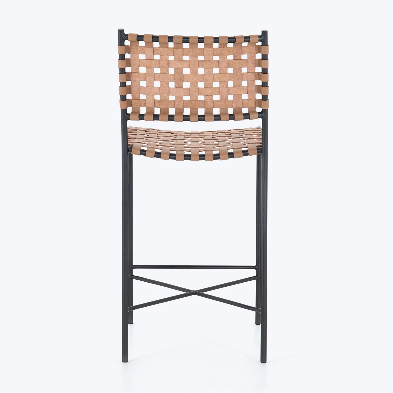 Woven Leather Counter Stool 5 Woven Leather Counter Stool - Image 3