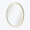 Linen Textured Round Mirror 1 Linen Textured Round Mirror -Home Comprehensive Shop 2014320 2