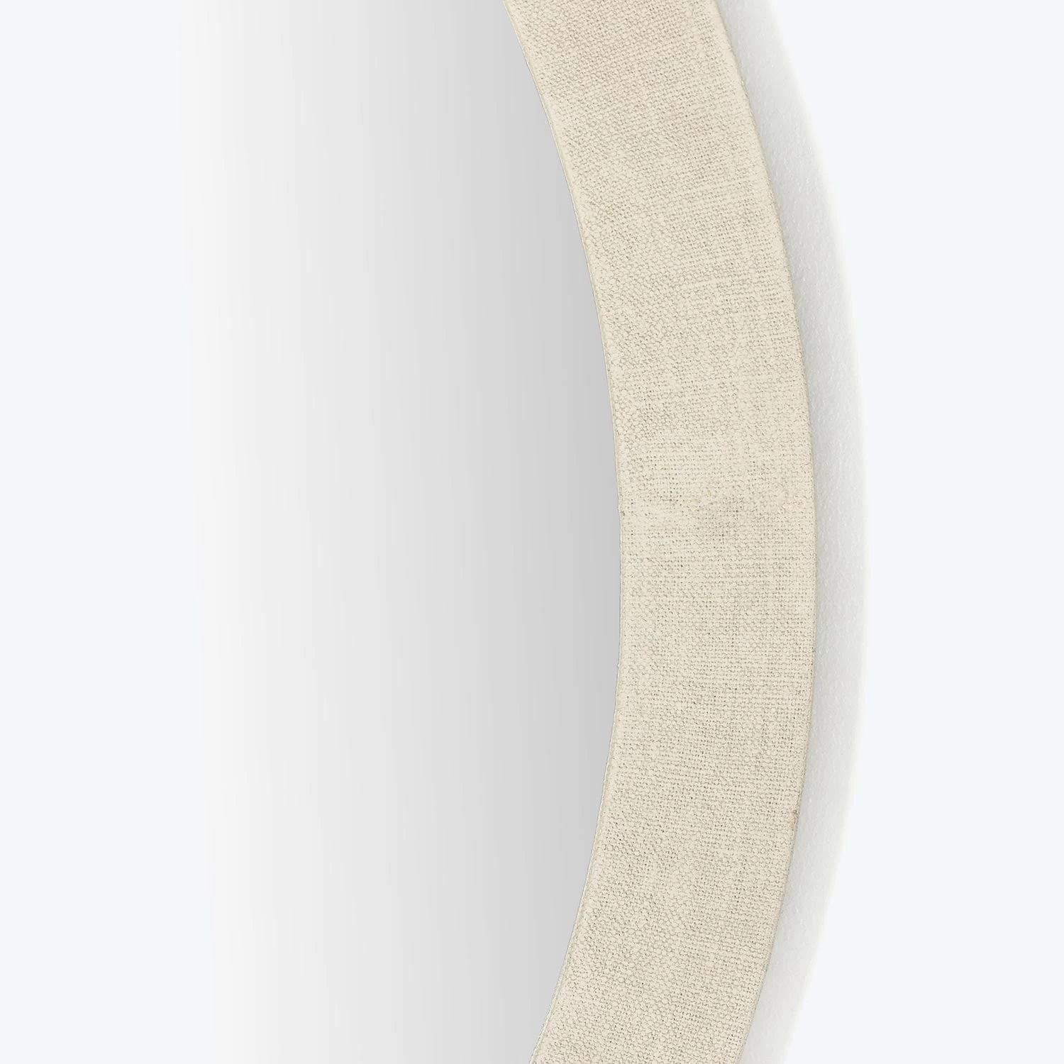 Linen Textured Round Mirror 4 Linen Textured Round Mirror - Image 2