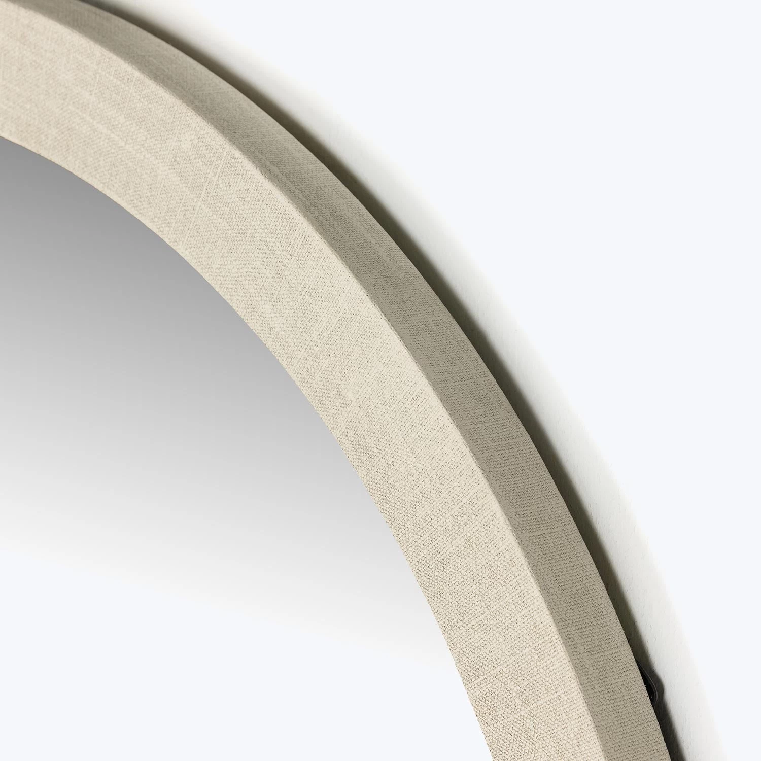 Linen Textured Round Mirror 7 Linen Textured Round Mirror - Image 5