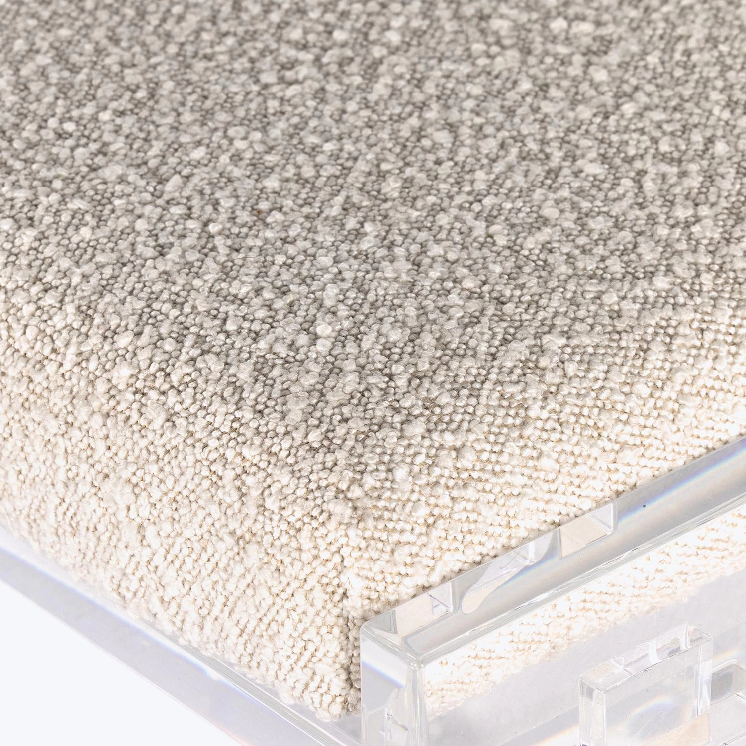 Lucite Upholstered Bench 8 Lucite Upholstered Bench - Image 6