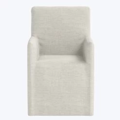 Linen Slipcover Dining Arm Chair 35 Linen Slipcover Dining Arm Chair -Home Comprehensive Shop 2015259 2