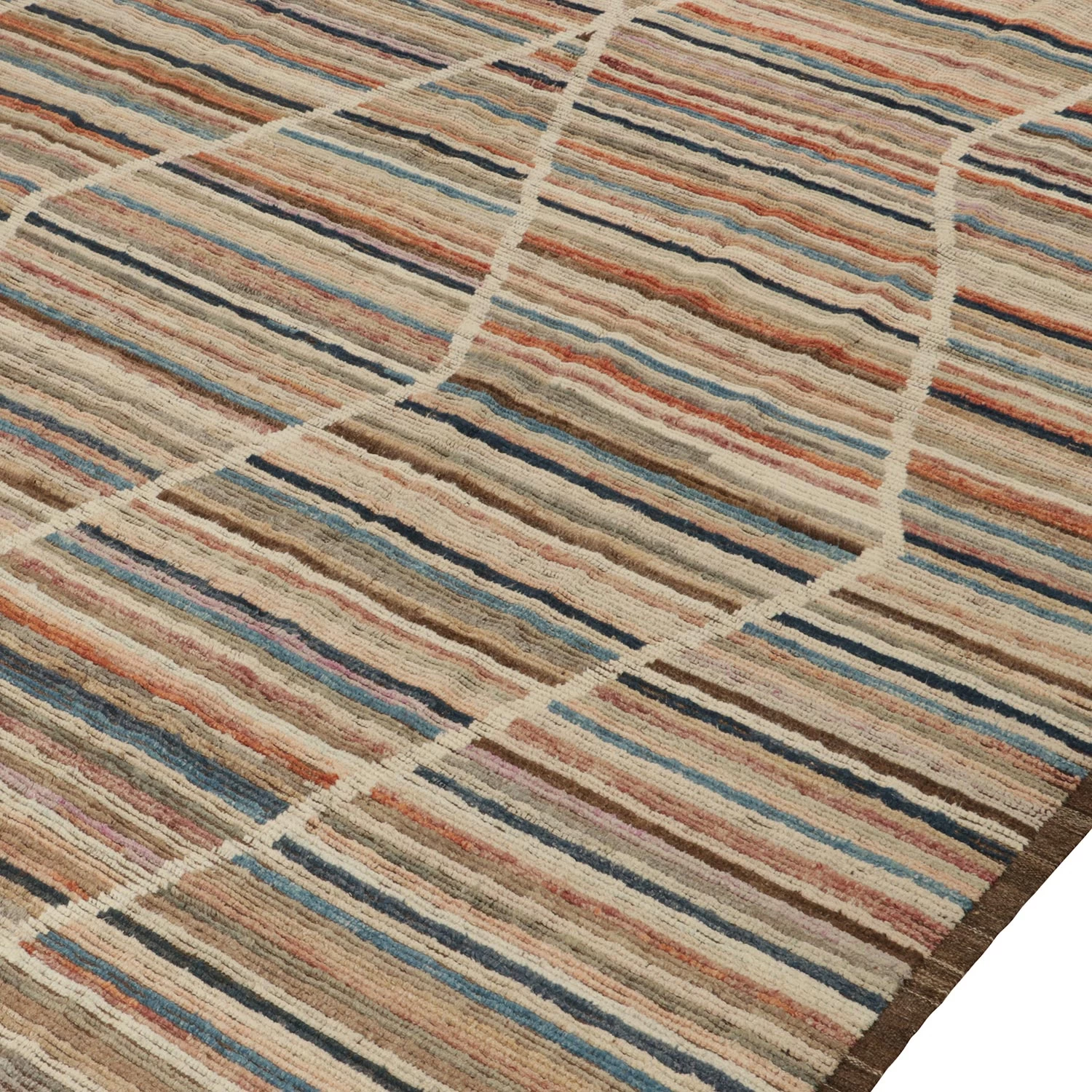 Multi Geometric Moroccan Wool Rug - 9'9" X 13'10" 6 Multi Geometric Moroccan Wool Rug - 9'9" X 13'10" - Image 4