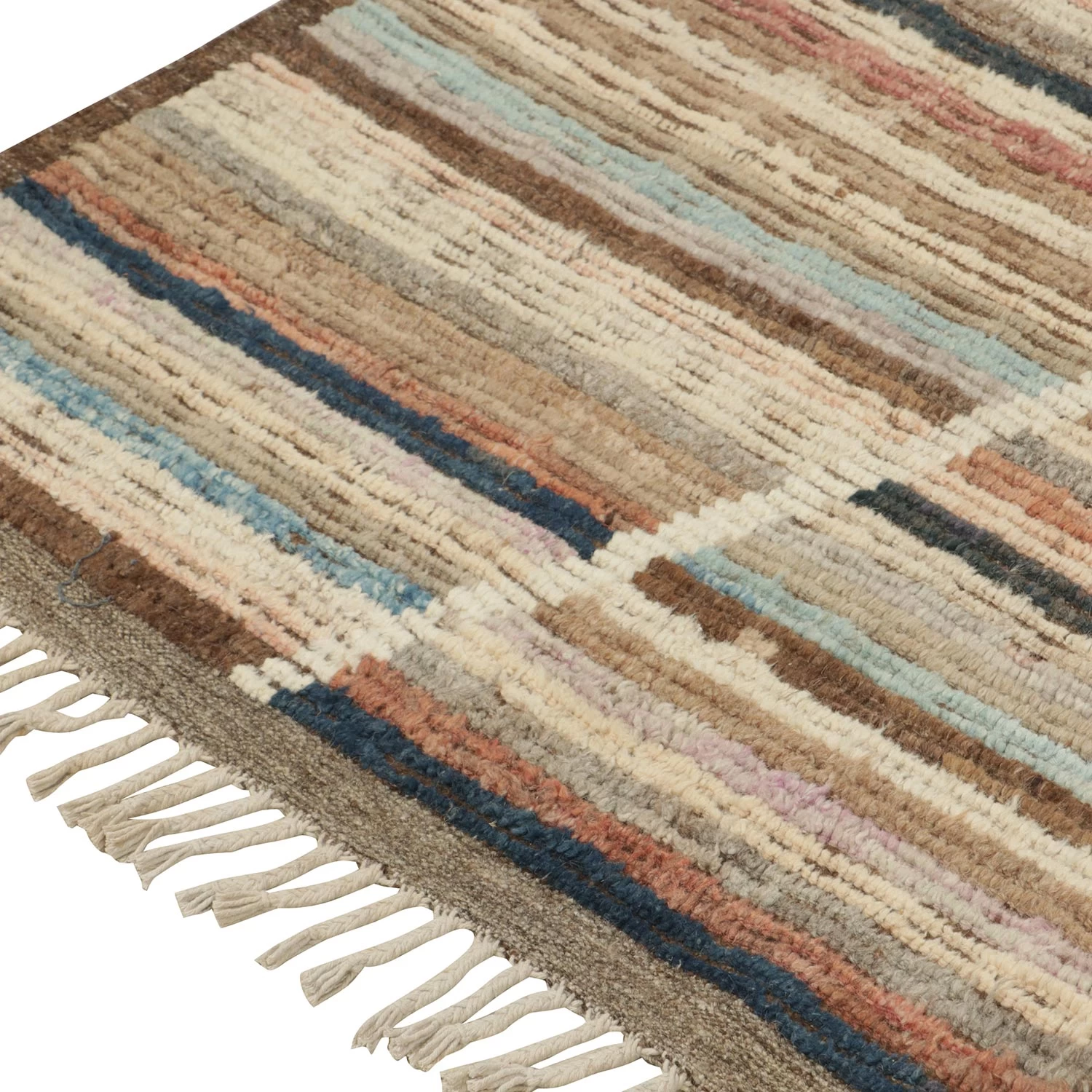 Multi Geometric Moroccan Wool Rug - 9'9" X 13'10" 7 Multi Geometric Moroccan Wool Rug - 9'9" X 13'10" - Image 5