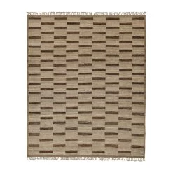 Brown Moroccan Wool Rug - 8'2" X 9'9"