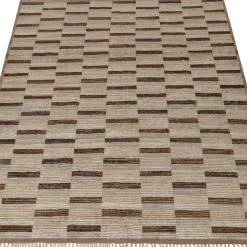 Brown Moroccan Wool Rug - 8'2" X 9'9" -Home Comprehensive Shop 26844 8 2x9 9 3