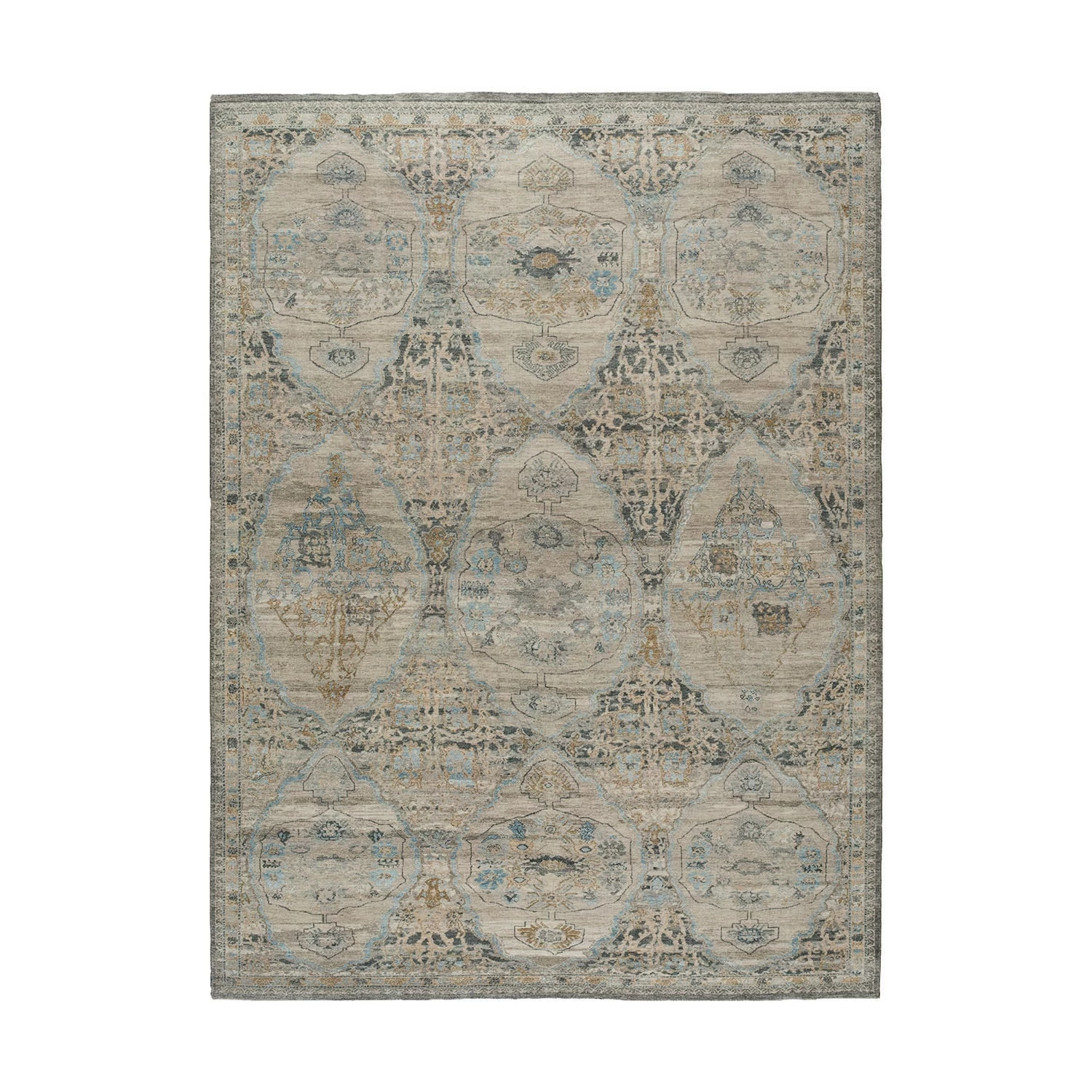 Blue Transitional Wool Rug - 8' X 12' 3 Blue Transitional Wool Rug - 8' X 12'