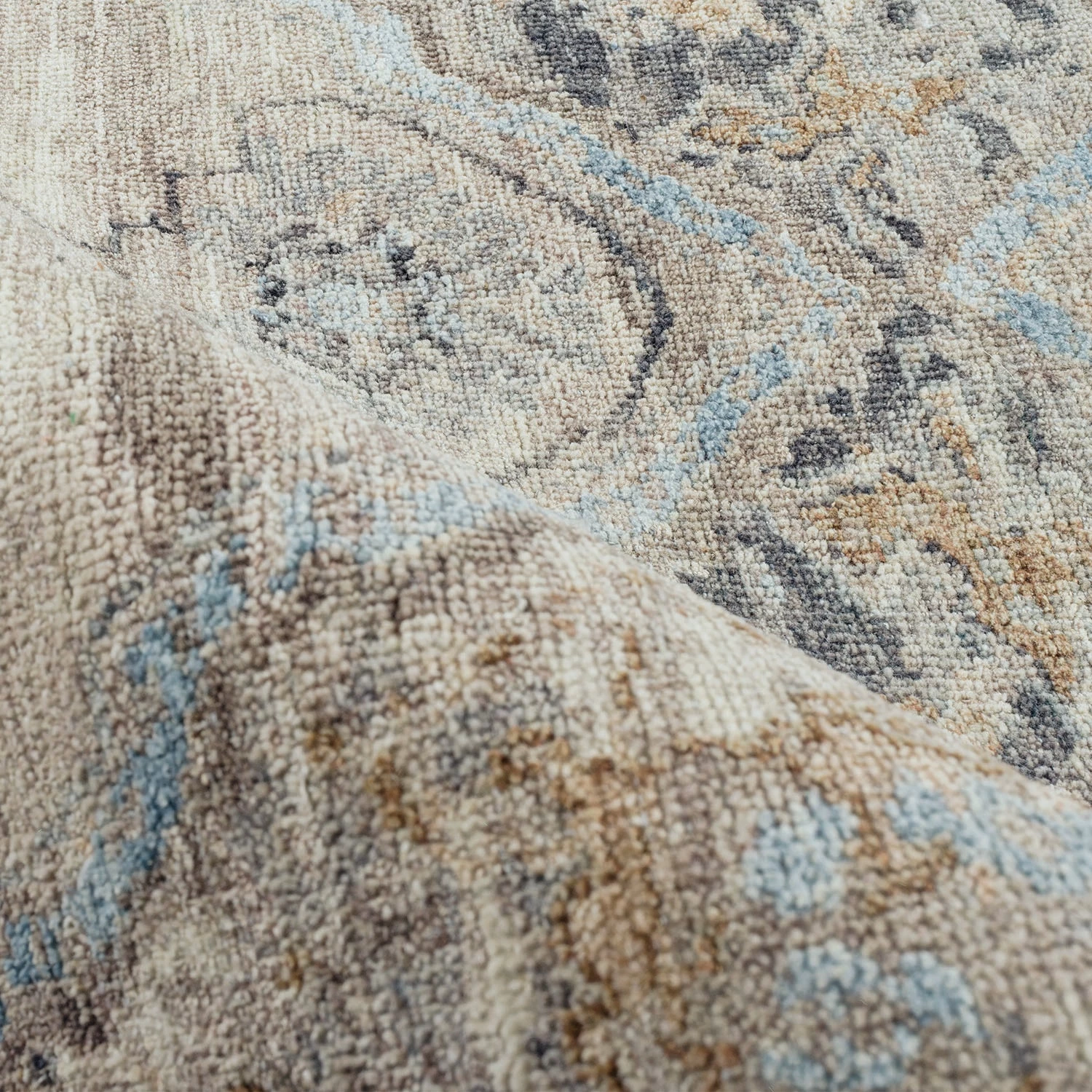 Blue Transitional Wool Rug - 8' X 12' 5 Blue Transitional Wool Rug - 8' X 12' - Image 3