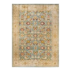 Blue Traditional Wool Rug - 10'3" X 13'1