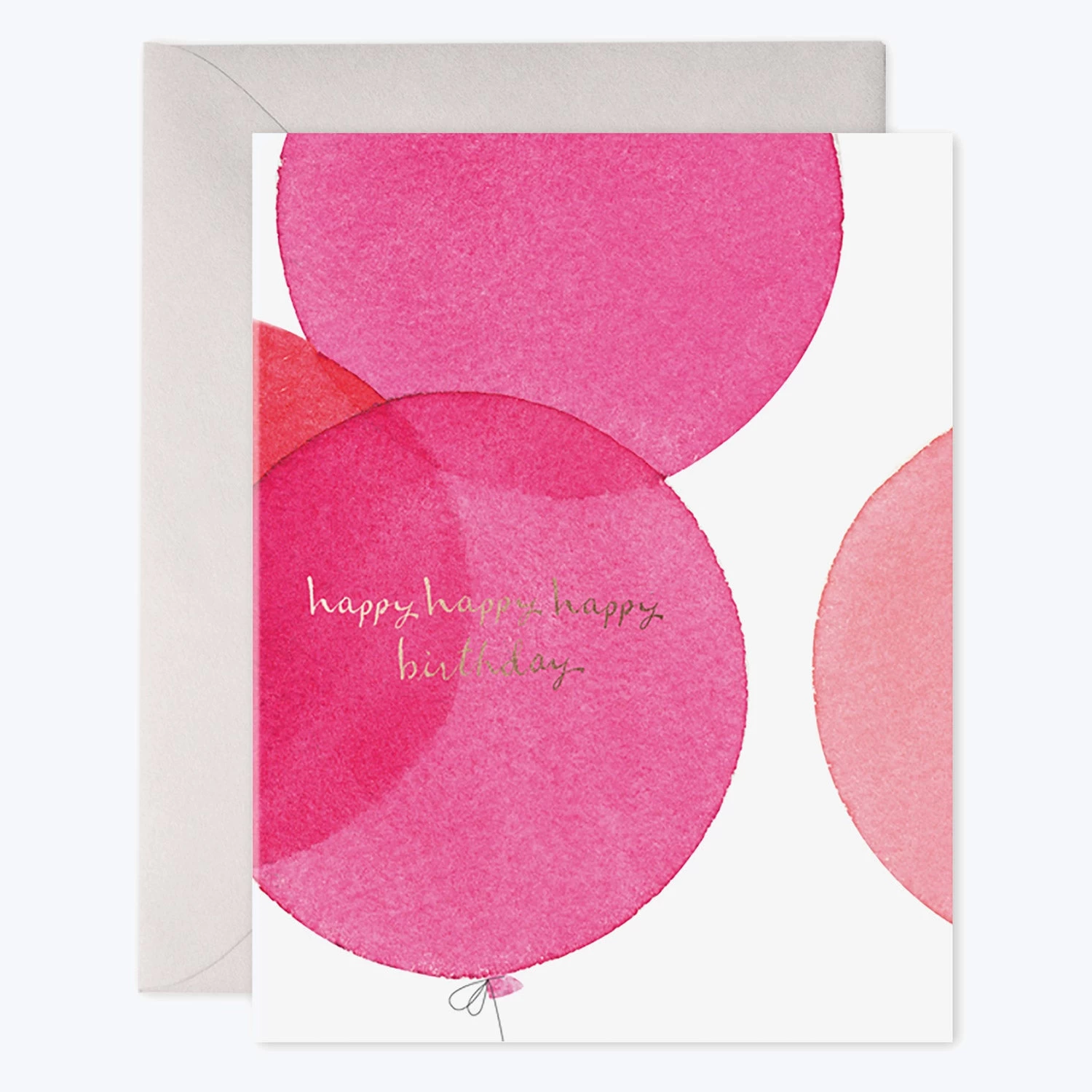 Pink Balloons Birthday Card 3 Pink Balloons Birthday Card