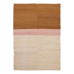 Brown Flatweave Wool Rug - 6' X 9'