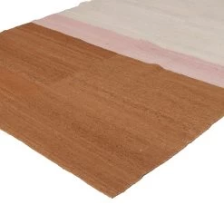 Brown Flatweave Wool Rug - 6' X 9' -Home Comprehensive Shop 3002446 3