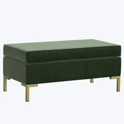 Emily Velvet Ottoman 26 Emily Velvet Ottoman -Home Comprehensive Shop 3003033 1